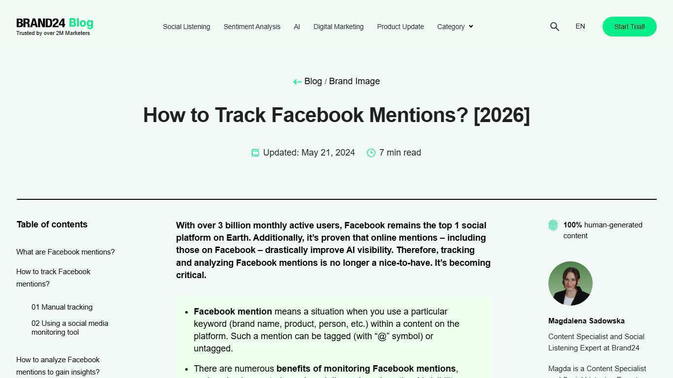 How to Track Facebook Mentions? [2026] | Brand24
